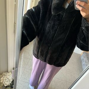 Alo hooded faux fur jacket